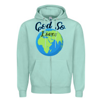 Seafoam God So Loves Zipper Hoodie - Bettercallsaul