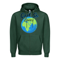 Sports Green God So Loves Zipper Hoodie - Bettercallsaul