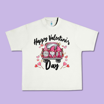 Happy Valentine's Day Gnome Truck Urban Heavy Tee Designed By Maliassmallbusiness
