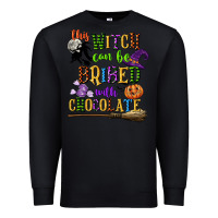 Black this witch can be bribed with chocolate Premium Sweatshirt - CowGirlArtShop