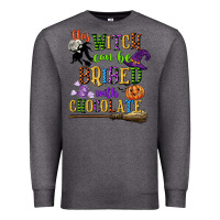 Charcoal Heather this witch can be bribed with chocolate Premium Sweatshirt - CowGirlArtShop