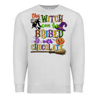 Dove Grey this witch can be bribed with chocolate Premium Sweatshirt - CowGirlArtShop