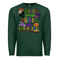 Sports Green this witch can be bribed with chocolate Premium Sweatshirt - CowGirlArtShop