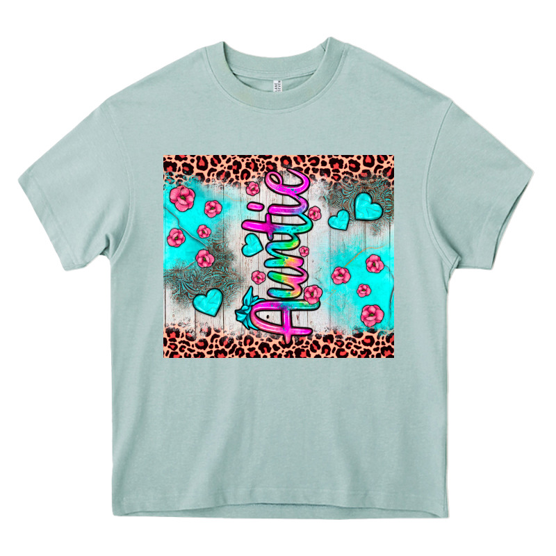 Auntie Leopard Turquoise Heavy Core Tee by JahusDesignShop | Teevron
