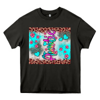 Asphalt auntie leopard turquoise Heavy Core Tee - JahusDesignShop