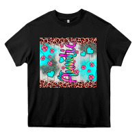 Black auntie leopard turquoise Heavy Core Tee - JahusDesignShop