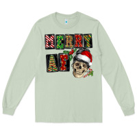Matcha Merry af skeleton messy bun Long Sleeve Tee - NancyCooperArtShop