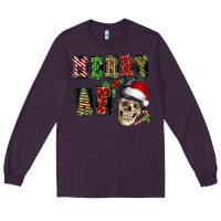 Plum Merry af skeleton messy bun Long Sleeve Tee - NancyCooperArtShop