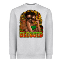 Heather Grey black couple blessed Heavyweight Sweatshirt - NancyCooperArtShop