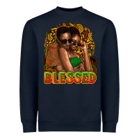 Navy black couple blessed Heavyweight Sweatshirt - NancyCooperArtShop