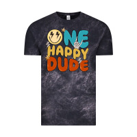 Cloud Black one happy dude Vintage Tee - MaliasSmallBusiness