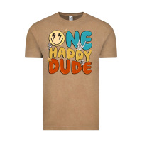 Vintage Coffee one happy dude Vintage Tee - MaliasSmallBusiness