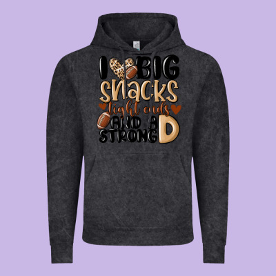 I Love Big Sacks Tight Ends And A Strong D Vintage Hoodie Designed By Maliassmallbusiness