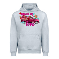 Heather Grey Loads of love valentine's day truck Urban Hoodie - FaDigitalArtStudio
