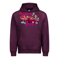 Mauve Wine Loads of love valentine's day truck Urban Hoodie - FaDigitalArtStudio