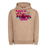 Pigment Burro Loads of love valentine's day truck Urban Hoodie - FaDigitalArtStudio