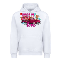 White Loads of love valentine's day truck Urban Hoodie - FaDigitalArtStudio