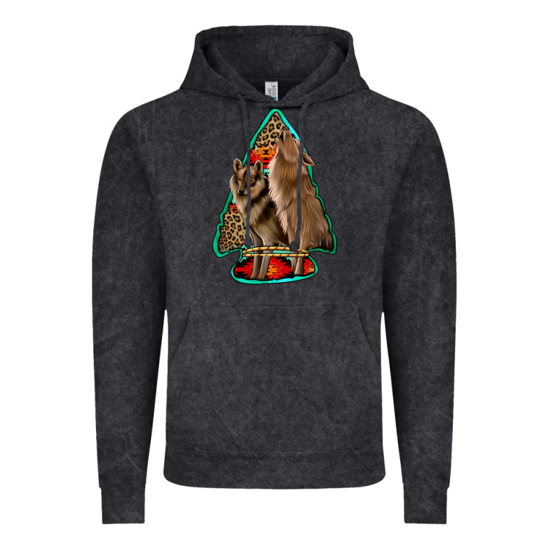 Howling Wolves Arrowhead Vintage Hoodie by Jasminsmagicworld | Teevron