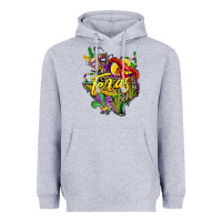 Heather Grey texas map mardi gras Heavyweight Hoodie - CowGirlArtShop