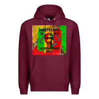 Burgundy juneteenth is my independence day Premium Hoodie - CowGirlArtShop