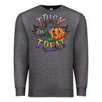 Charcoal Heather trick or treat Premium Sweatshirt - CowGirlArtShop