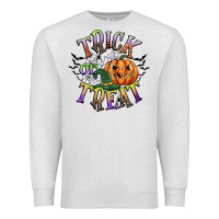 Oatmeal Heather trick or treat Premium Sweatshirt - CowGirlArtShop