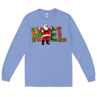 Colony Blue Noel Santa Long Sleeve Tee - NancyCooperArtShop