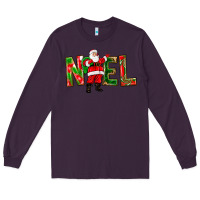 Plum Noel Santa Long Sleeve Tee - NancyCooperArtShop