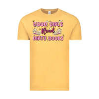 Vintage Mustard good girls read dirty books Vintage Tee - MaliasSmallBusiness