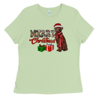 Matcha merry christmas labrador retriever Ladies Tee - RanaPortraitStore