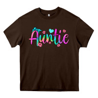 Chocolate Brown auntie Heavy Core Tee - JahusDesignShop