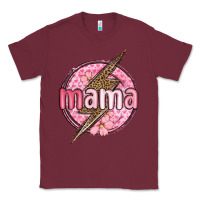 Burgundy mama lightning bolt valentine s day Classic Tee - MaliasSmallBusiness
