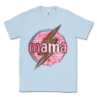 Dusty Blue mama lightning bolt valentine s day Classic Tee - MaliasSmallBusiness