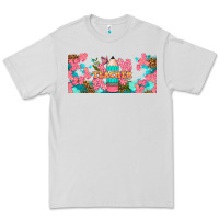 Dove Grey teacher floral pencil libbey glass Premium Tee - BundleAndBundleShop