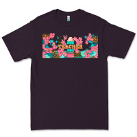 Plum teacher floral pencil libbey glass Premium Tee - BundleAndBundleShop