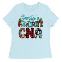 Baby Blue santas favorite cna Ladies Tee - JahusDesignShop