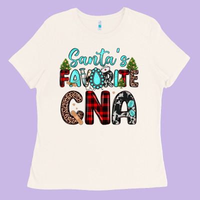 Santas Favorite Cna Ladies Tee Designed By Jahusdesignshop