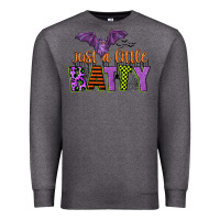 Charcoal Heather just a little batty Premium Sweatshirt - CowGirlArtShop