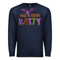 Navy just a little batty Premium Sweatshirt - CowGirlArtShop