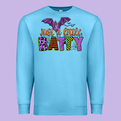 Just A Little Batty Premium Sweatshirt Designed By Cowgirlartshop