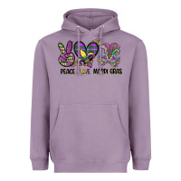 Lavender peace love mardi gras Heavyweight Hoodie - CowGirlArtShop