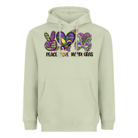 Matcha peace love mardi gras Heavyweight Hoodie - CowGirlArtShop