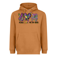 Meerkat peace love mardi gras Heavyweight Hoodie - CowGirlArtShop