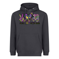 Smoke peace love mardi gras Heavyweight Hoodie - CowGirlArtShop