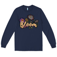 Navy bloom Long Sleeve Tee - JahusDesignShop