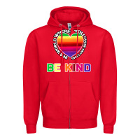 Red In A World Where You Can Be Anything Be Kind Shirt Zipper Hoodie - Bettercallsaul
