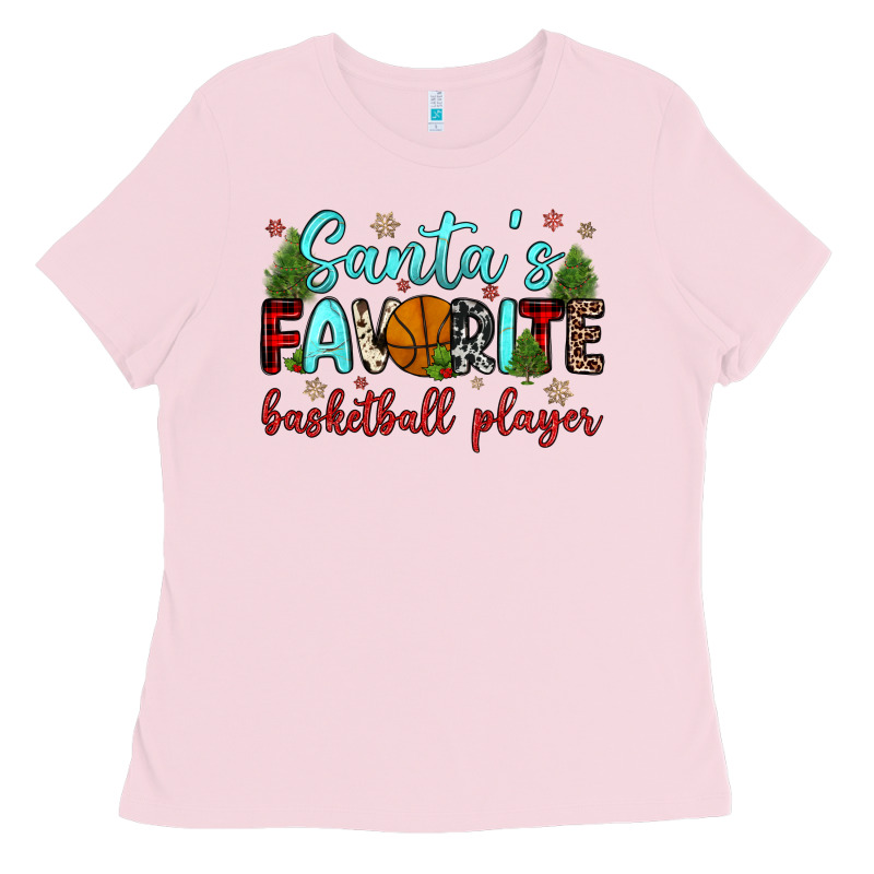Santa S Favorite Basketball Player Ladies Tee by JahusDesignShop | Teevron