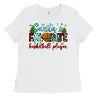 White santa s favorite basketball player Ladies Tee - JahusDesignShop