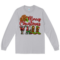 Moon Dust Merry Christmas Y'all Cowboy Long Sleeve Tee - MaliasSmallBusiness