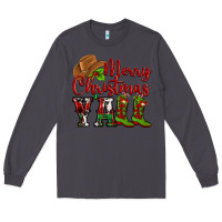 Smoke Merry Christmas Y'all Cowboy Long Sleeve Tee - MaliasSmallBusiness